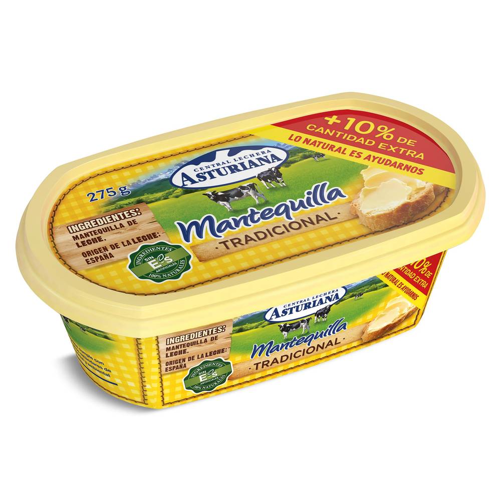 Mantequilla Tradicional Central Lechera Asturiana Tarrina 250 G