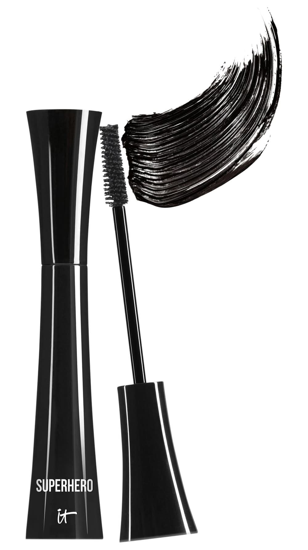 It Cosmetics Superhero Elastic Stretch Volumizing and Lengthening Mascara Super Black