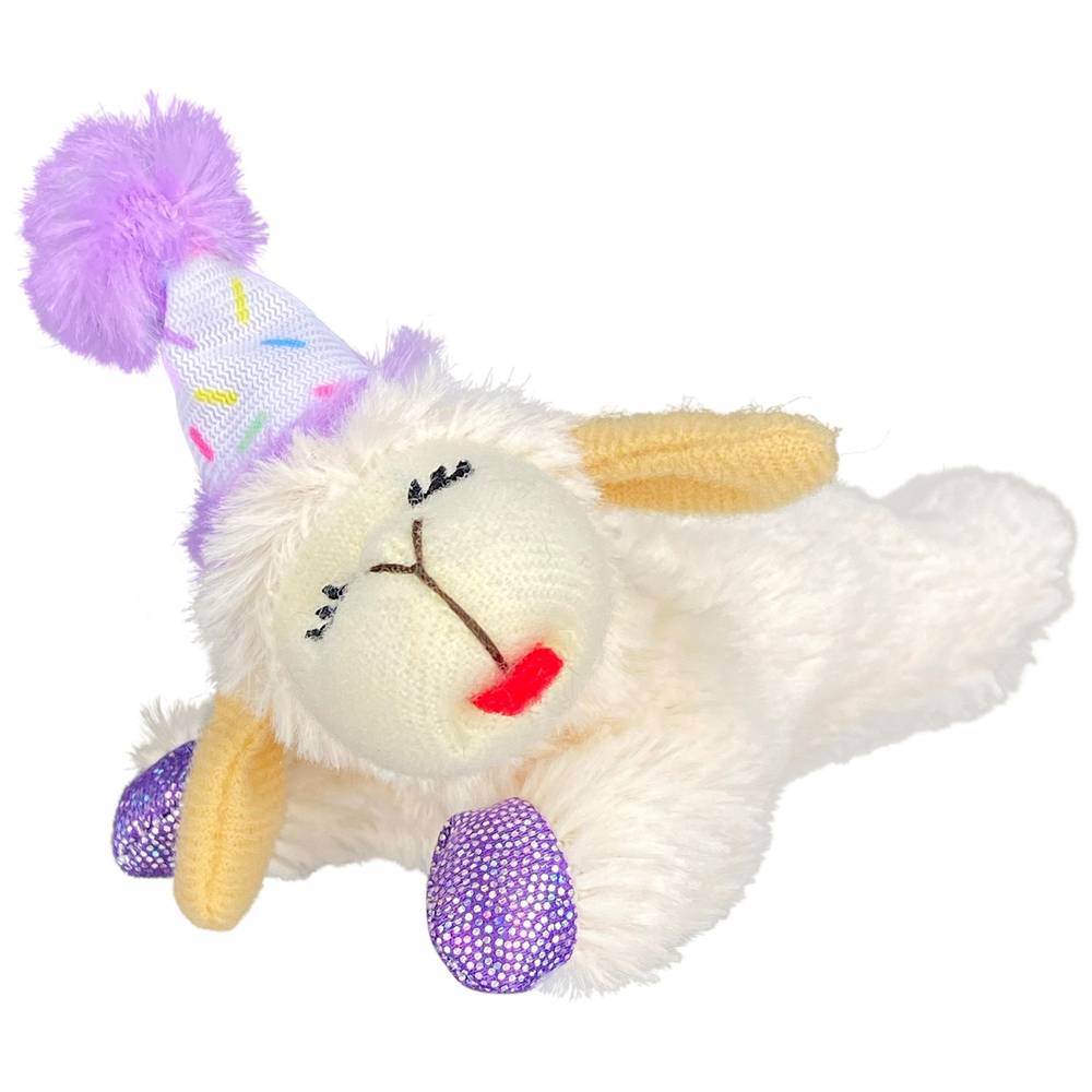 Multipet® Birthday Lamb Chop Cat Toy (Color: Purple)