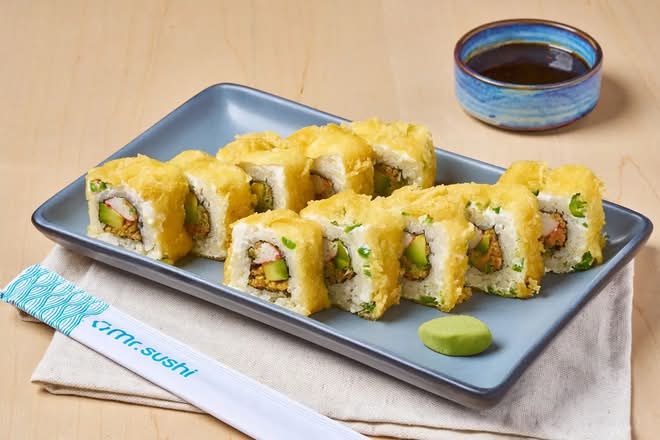 Sushi Tempura Maki - Queso Crema, Tempura, Cangrejo y Chile