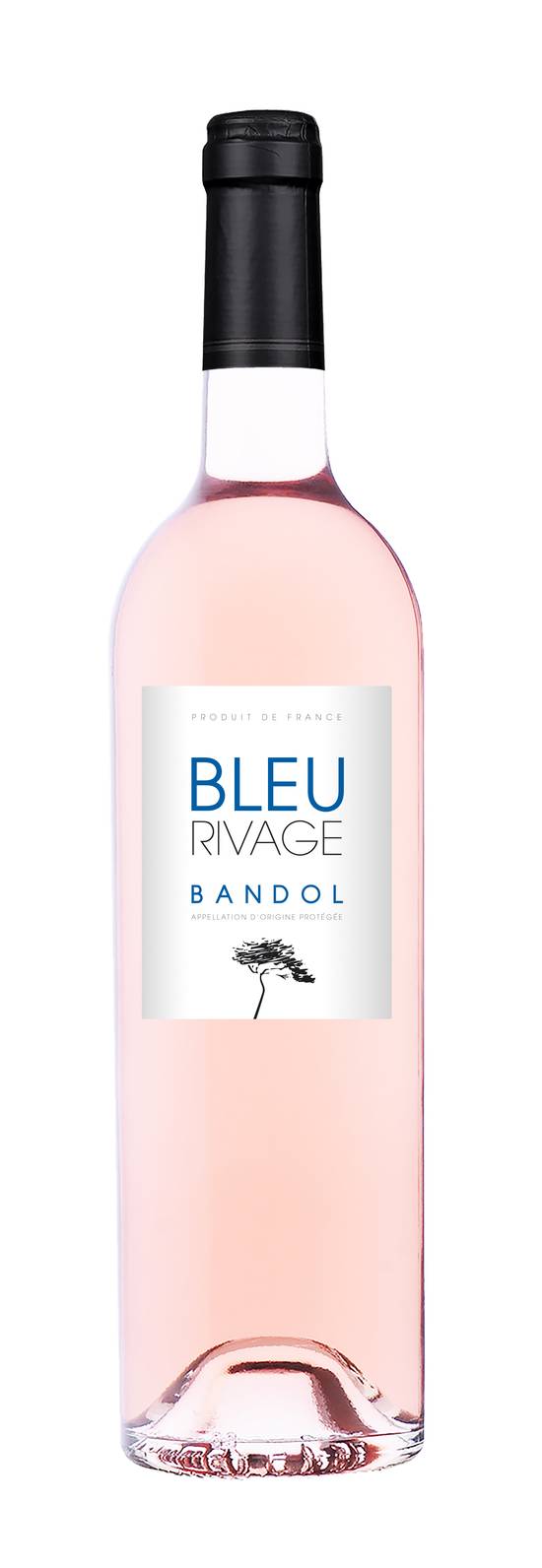 Les Vins Bréban - Vin rosé AOP bandol bleu rivage domestique (750 ml)