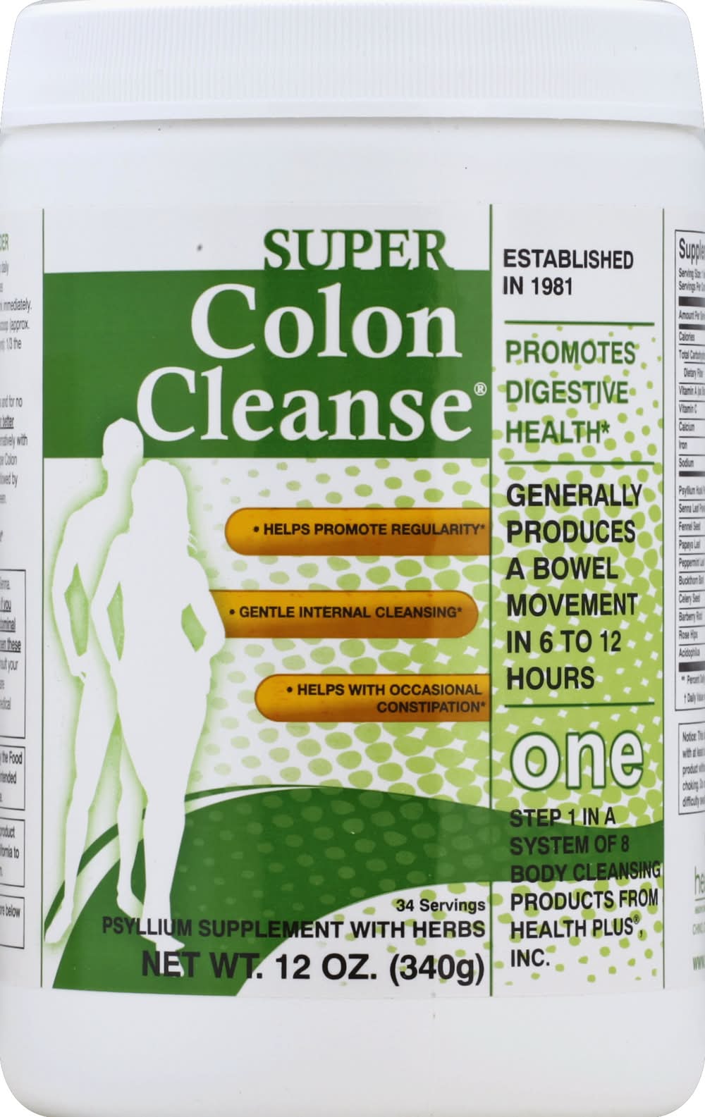 Colon Cleanse Dairy & Gluten Free Super Colon Cleanse Supplement (12 oz)