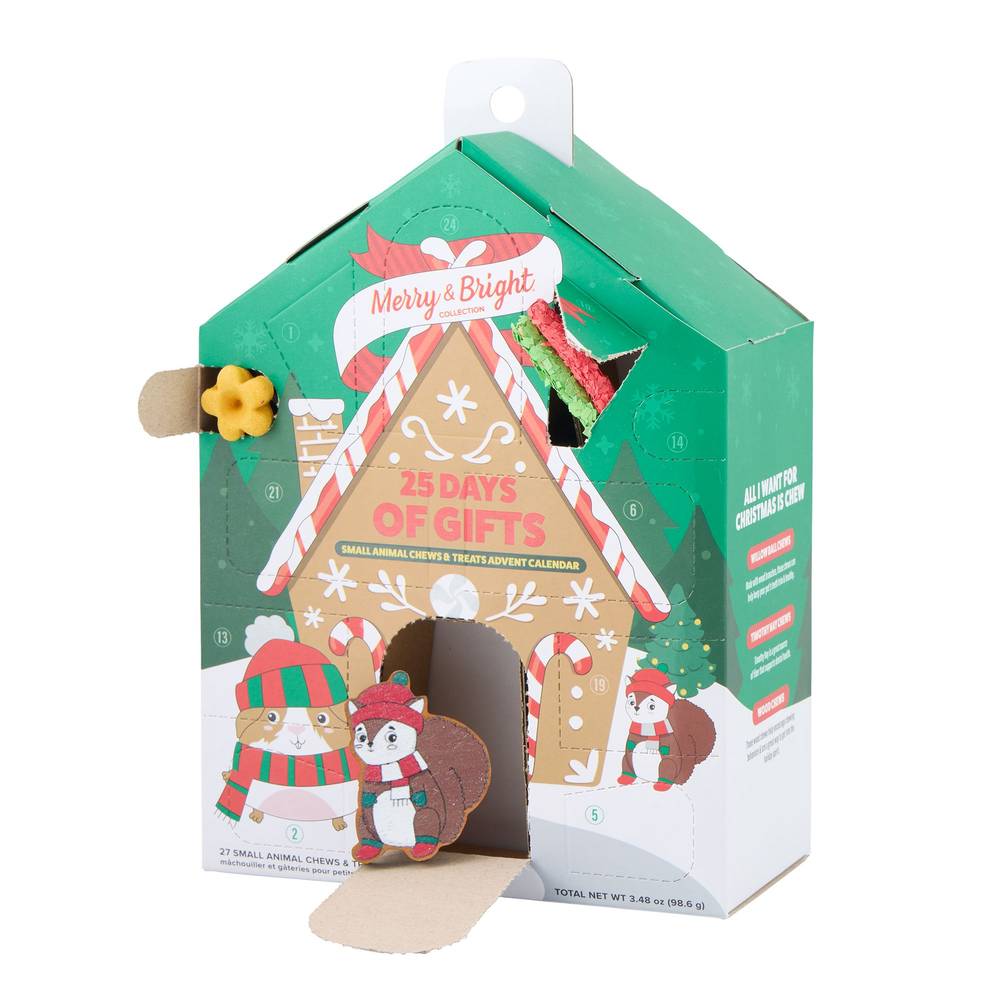 Merry & Bright Small Pet 25-Day Treats Advent Calendar (Size: 27 Count)