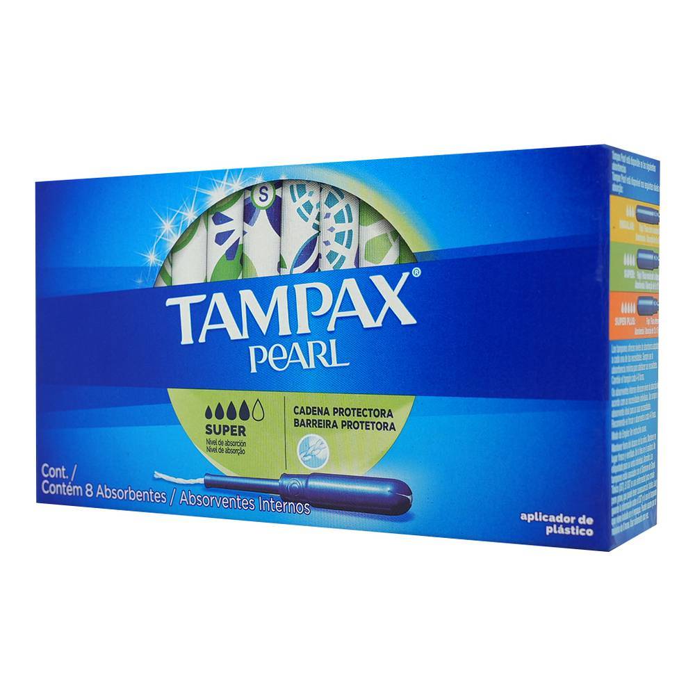 Tampax tampones con aplicador pearl (8 un)