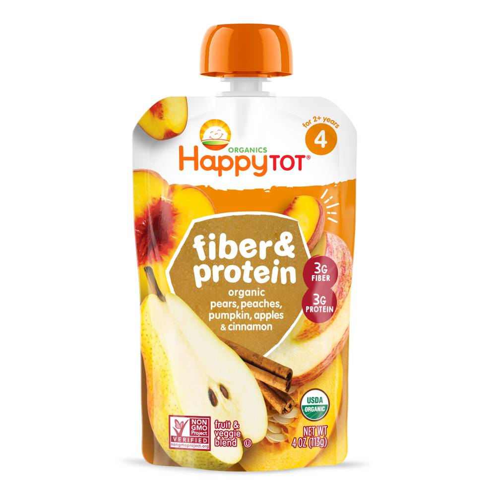 Happy Tot Fiber & Protein (fruit & veggie blend & cinnoman)