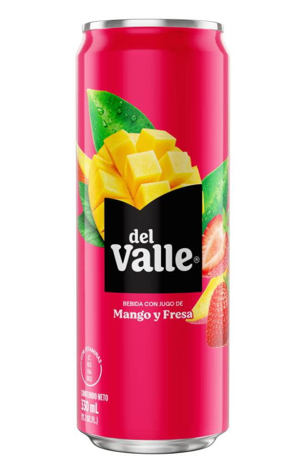 Del valle bebida (330 ml) (mango-fresa)