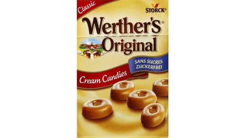 Werther's Original Bonbons à la crème, sans sucres, avec édulcorants Le paquet de 42g