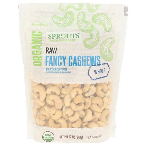 Sprouts Organic Raw Whole Cashews