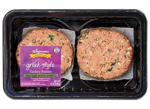 Wegmans Greek-Style Turkey Patties, 2 Pack