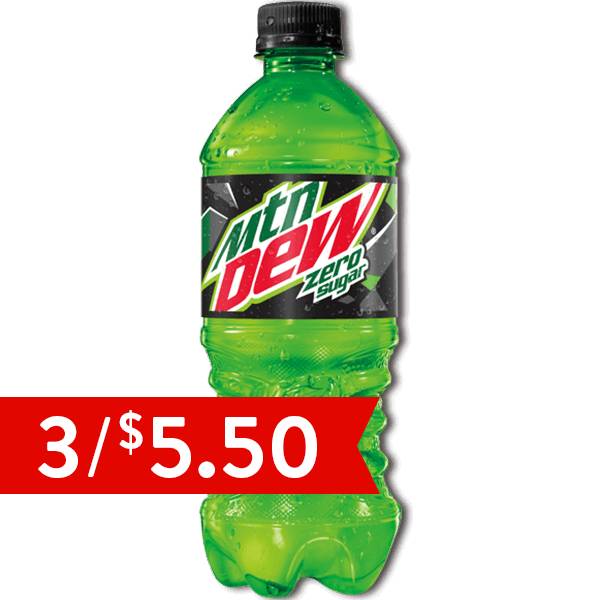 Mtn Dew Zero Sugar 20oz