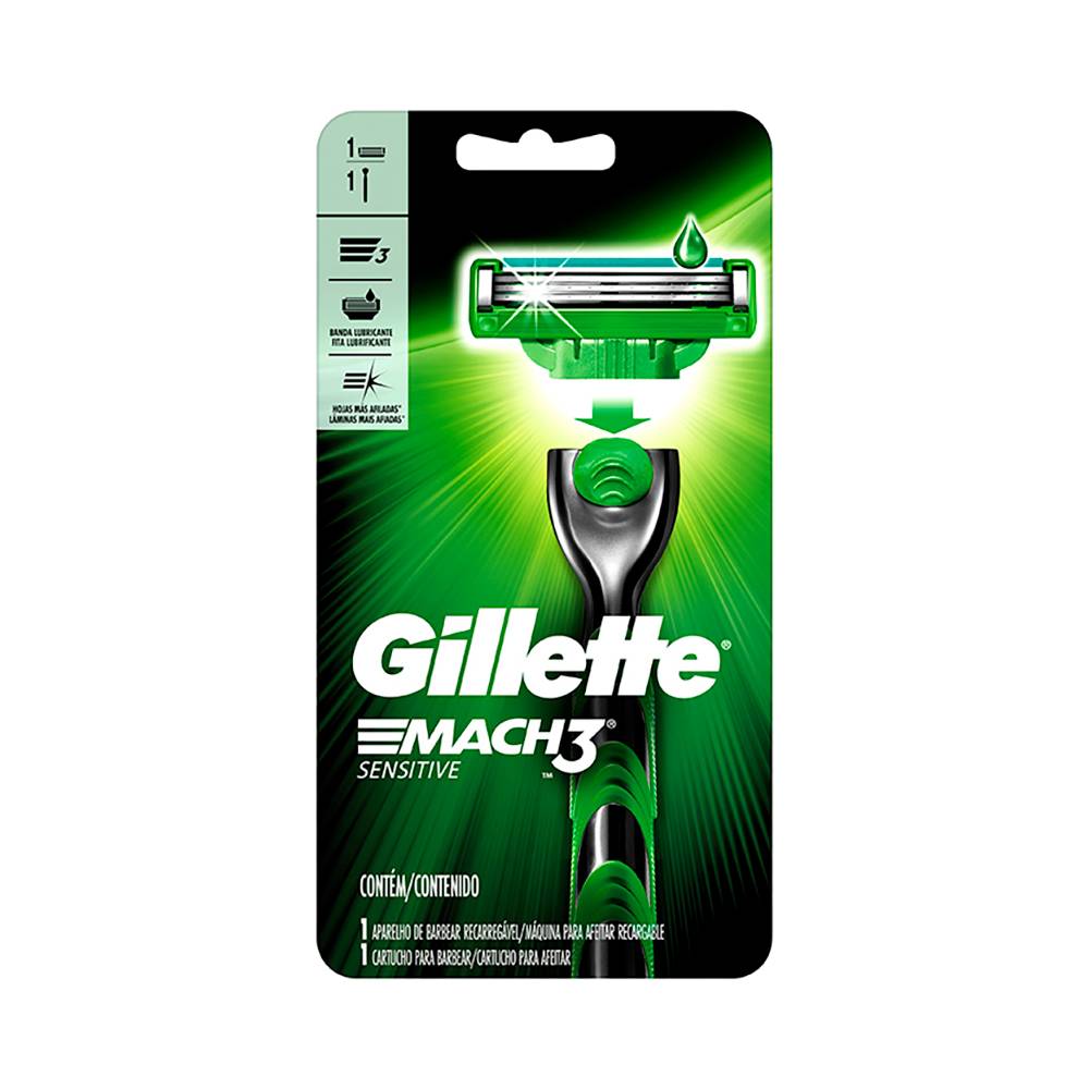 Gillette rastrillo recargable con cartucho (2 piezas)