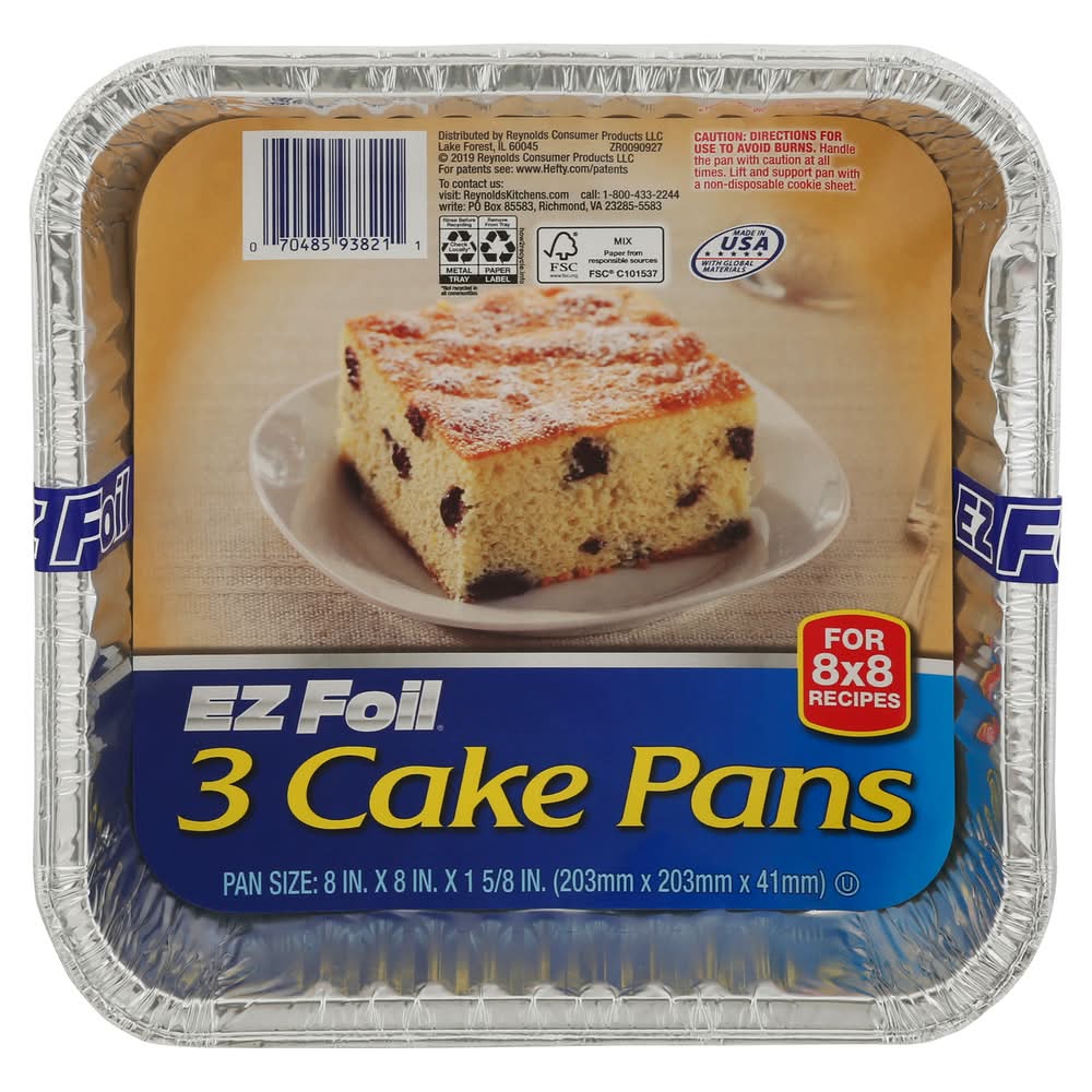 Hefty Ez Foil 8" X 8" Cake Pans