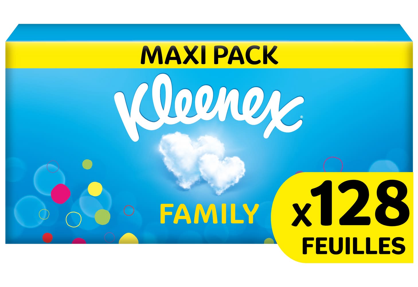 Kleenex - Boite de mouchoirs doux et résistant (128)
