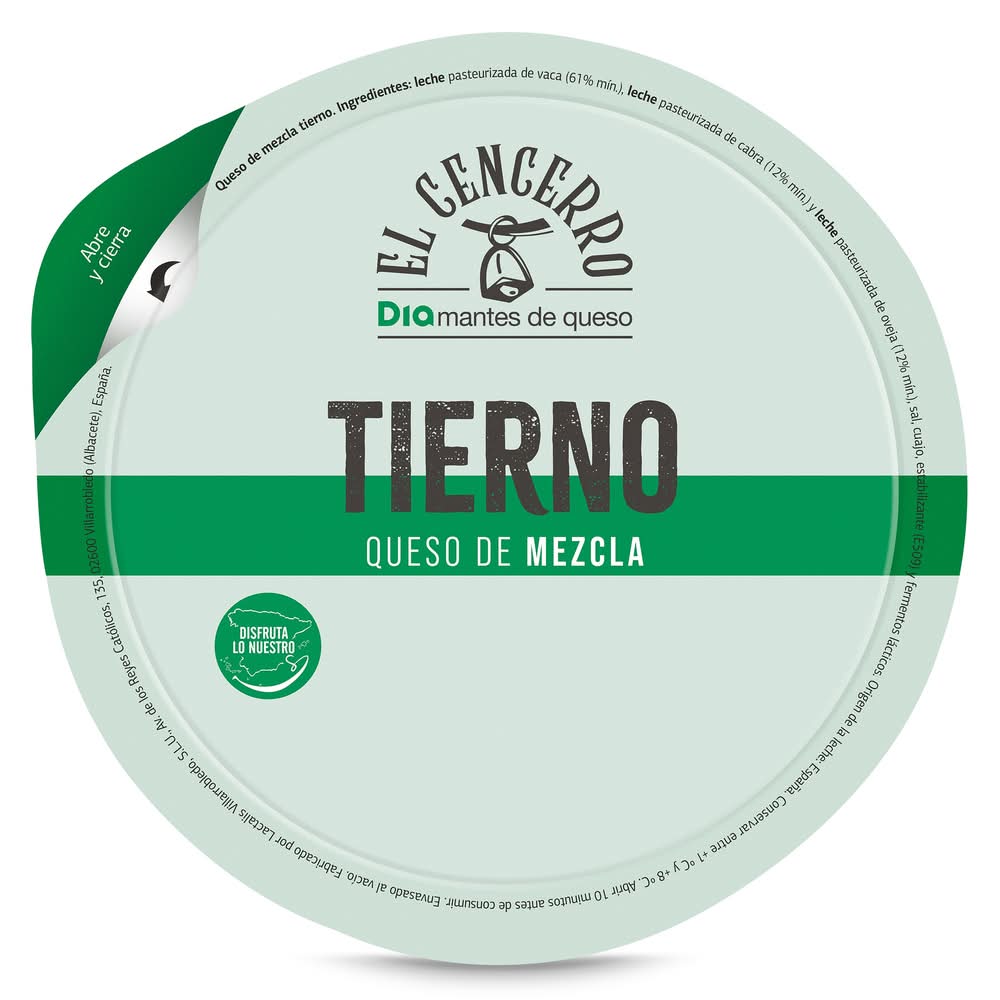 Queso Tierno Mezcla Dia El Cencerro 1 Kg Aprox.