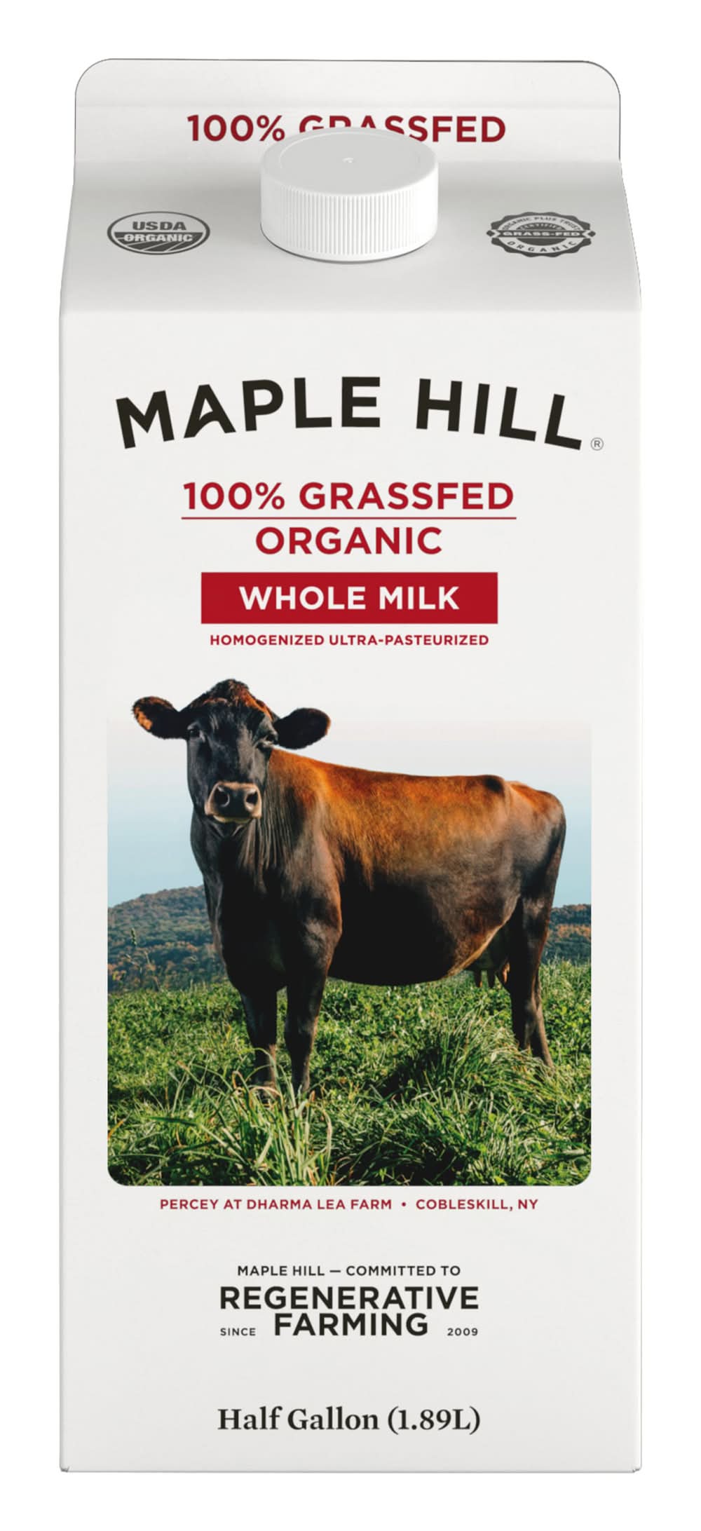 Maple Hill 100% Grassfed Organic Whole Milk (0.5 gal)