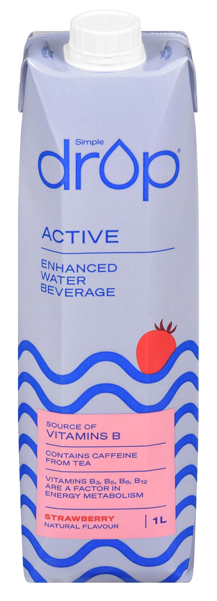 Simple Drop Strawberry Enhanced Water Beverage, 1-L
