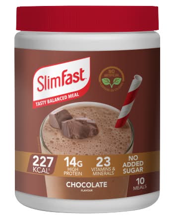 SlimFast Chocolate, Meal Replacement Shake Powder Tin (375g)
