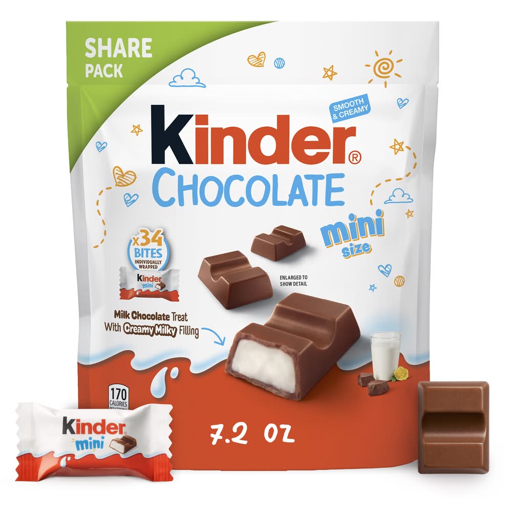 Kinder Smooth & Creamy Mini Milk Chocolate Treat (7.2 oz, 34 ct)