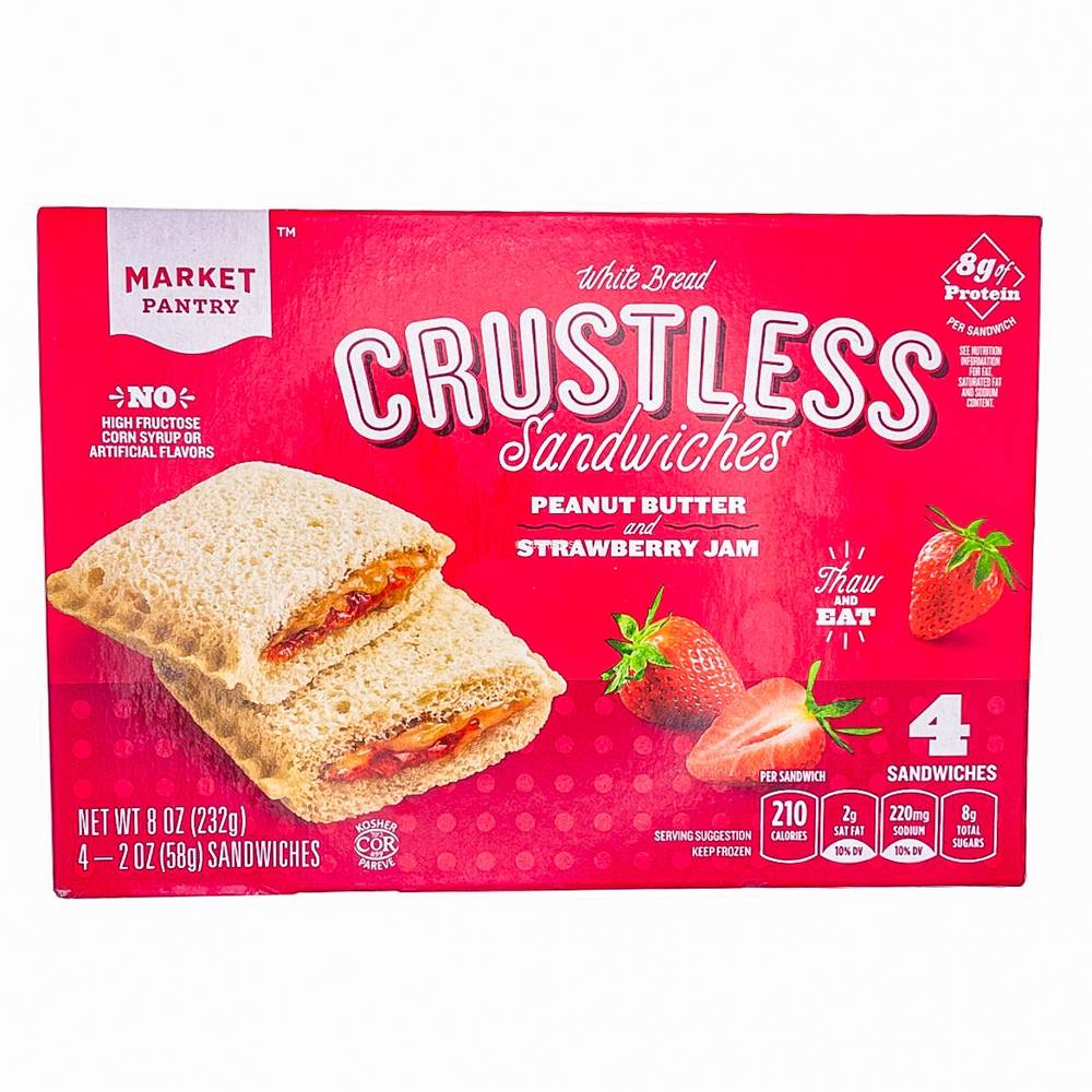 Market Pantry Crustless Sandwiches, Peanut Butter-Strawberry Jam (2 oz, 4 ct)