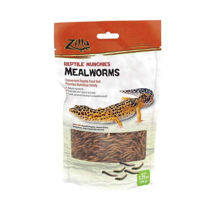 Zilla Munchies Mealworms Reptile Food (3.8 oz)