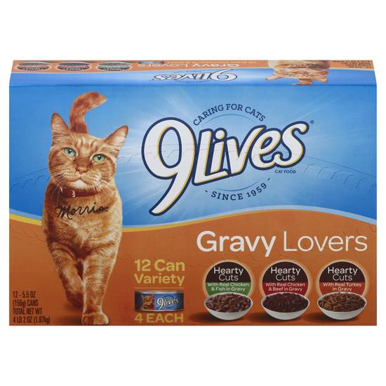 9Lives Gravy Lovers Variety pack Cat Wet Food (12 ct)