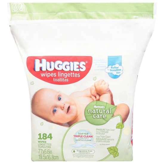 Huggies Natural Care Baby Wipes Softer For Sensitive Skin 184