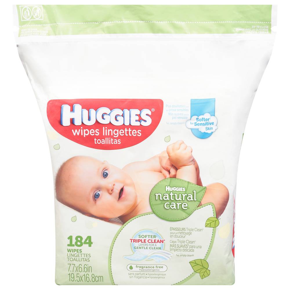 Huggies Fragrance Free Natural Care Sensitives Wipes