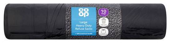 Large black refuse sacks 10 Pack