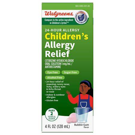Walgreens All Day Allergy Relief, Cetirizine Hydrochloride Oral Solution 1 mg/mL - 4.0 fl oz