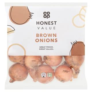 Co-op Honest Value Brown Onions 750G
