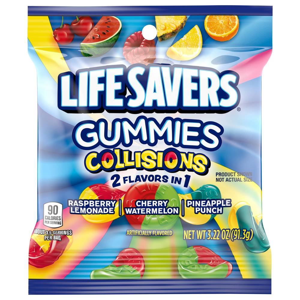 Life Savers Collisions Gummy Candy, Cherry-Watermelon-Raspberry-Lemonade-Pineapplepunch (3.22 oz)