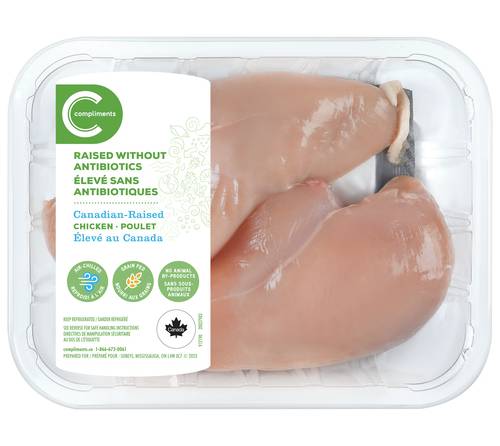 Compliments Boneless Naturally Simple Chicken Breasts (0.36 kg)