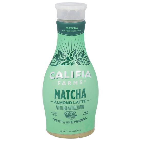 Califia Farms Matcha Almond Latte Milk (48 fl oz) (green tea)