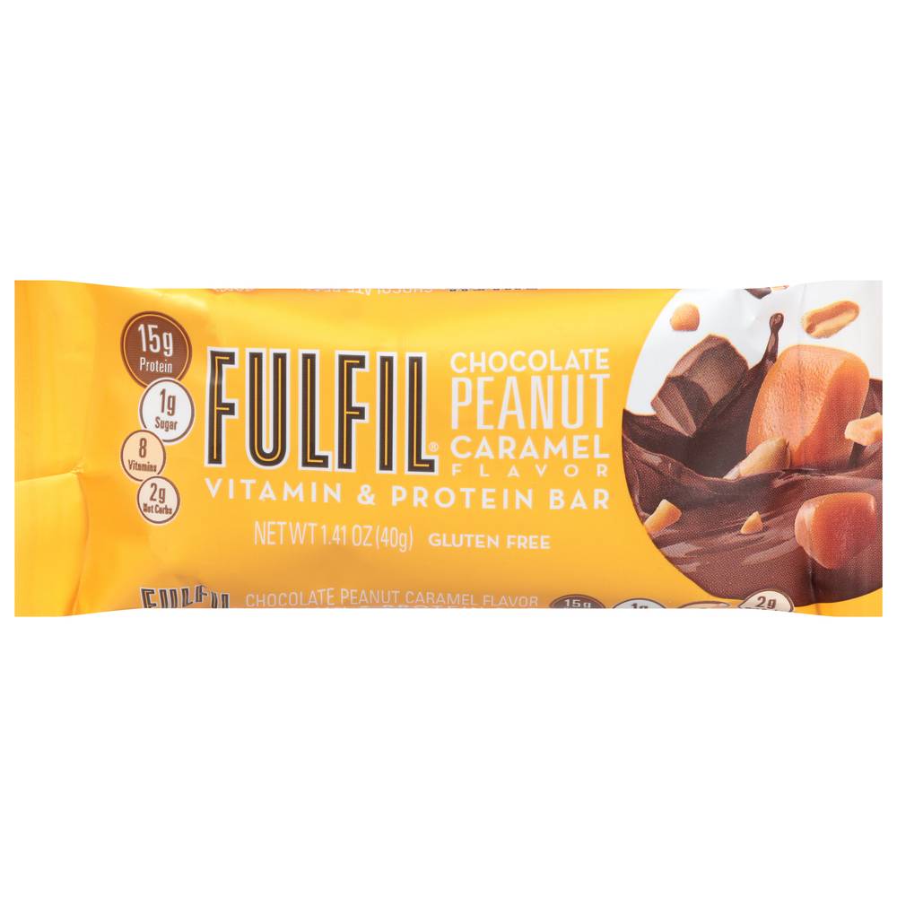 Fulfil Flavor Vitamin & Protein Bar, Chocolate Peanut Caramel (1.41 oz)