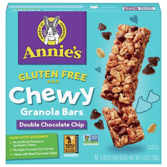 Annie's Chewy Double Chocolate Chip Granola Bars (5 ct)