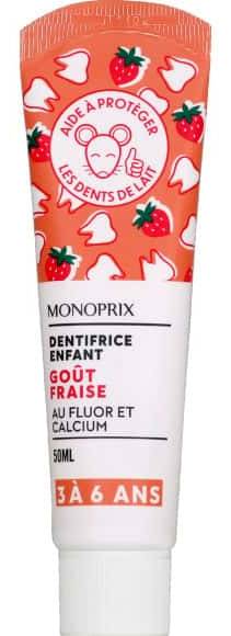 Monoprix Dentifrice Enfant Fraise Le Tube De 50Ml