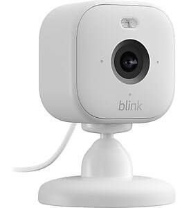 Blink Mini 2 Wired Indoor Outdoor Smart Security Camera, White