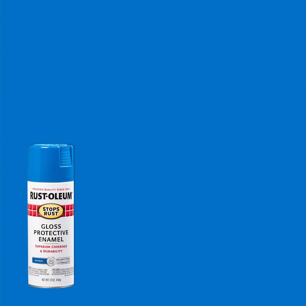 Rust-Oleum Stops Rust Gloss Sail Blue Spray Paint (NET WT. 12-oz) | 7724830