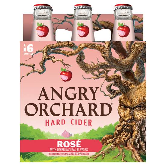 Angry Orchard Rose Hard Cider Beer (6 ct, 12 fl oz)