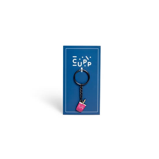 Enamel Keychain - Dragon Fruit Pink