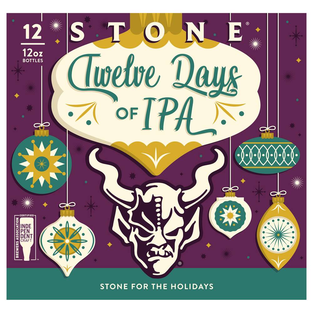 Stone For the Holidays Twelve Days Of Ipa Beer (12 x 12 oz)