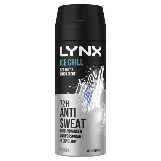 Lynx Antiperspirant Aerosol Ice Chill 165mL