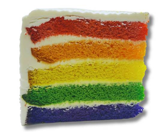 Tranche de gâteau arc-en-ciel / Rainbow cake slice