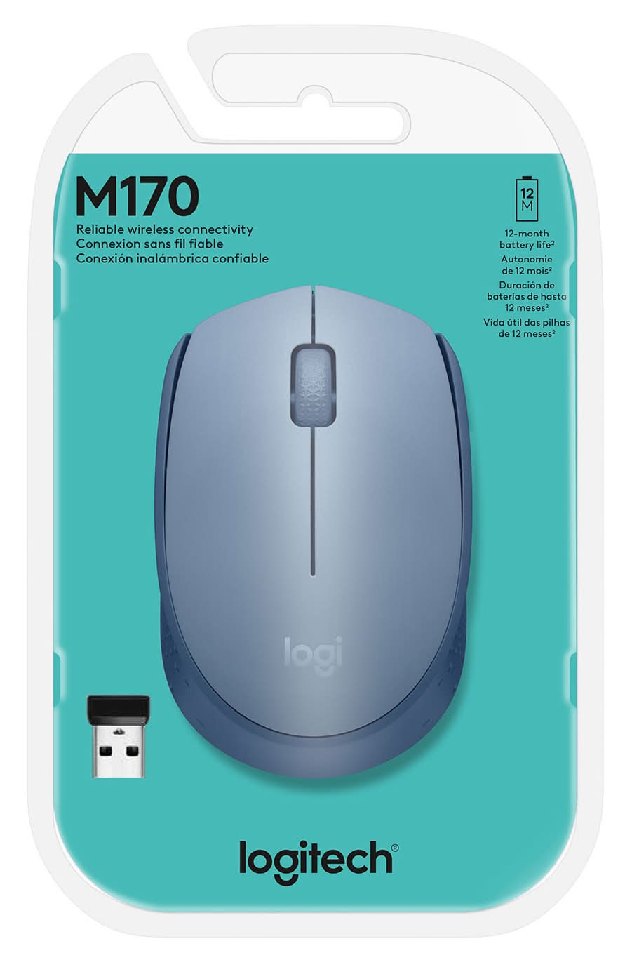 Logitech · Mouse m170 blue