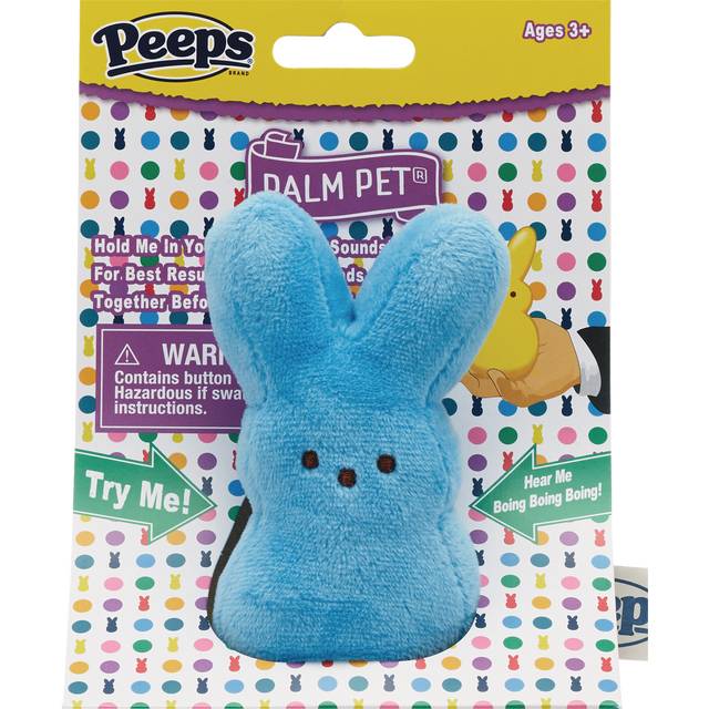 Peeps Palm Pet Bunny Plush, Blue, 4.25 in