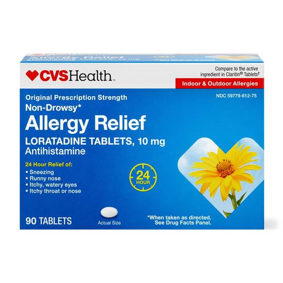 CVS Health Non Drowsy Allergy Relief Loratadine Tablets
