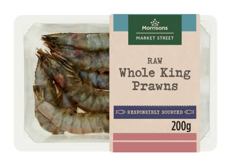 Morrisons The Fishmonger's on Market Street Raw Whole King Prawns (200g)