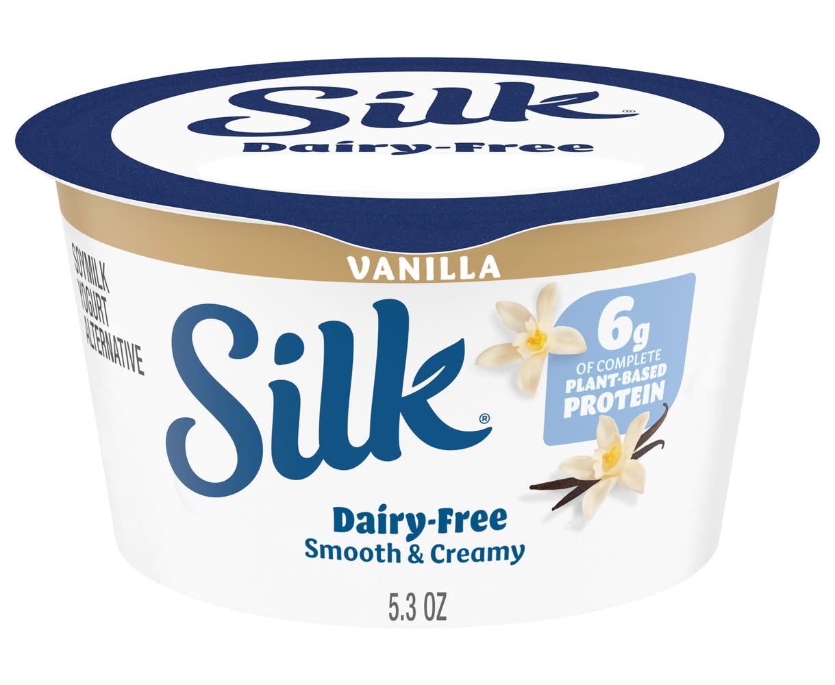 Silk Dairy-Free Smooth & Creamy Soymilk Yogurt Alternative, Vanilla (5.3 oz)