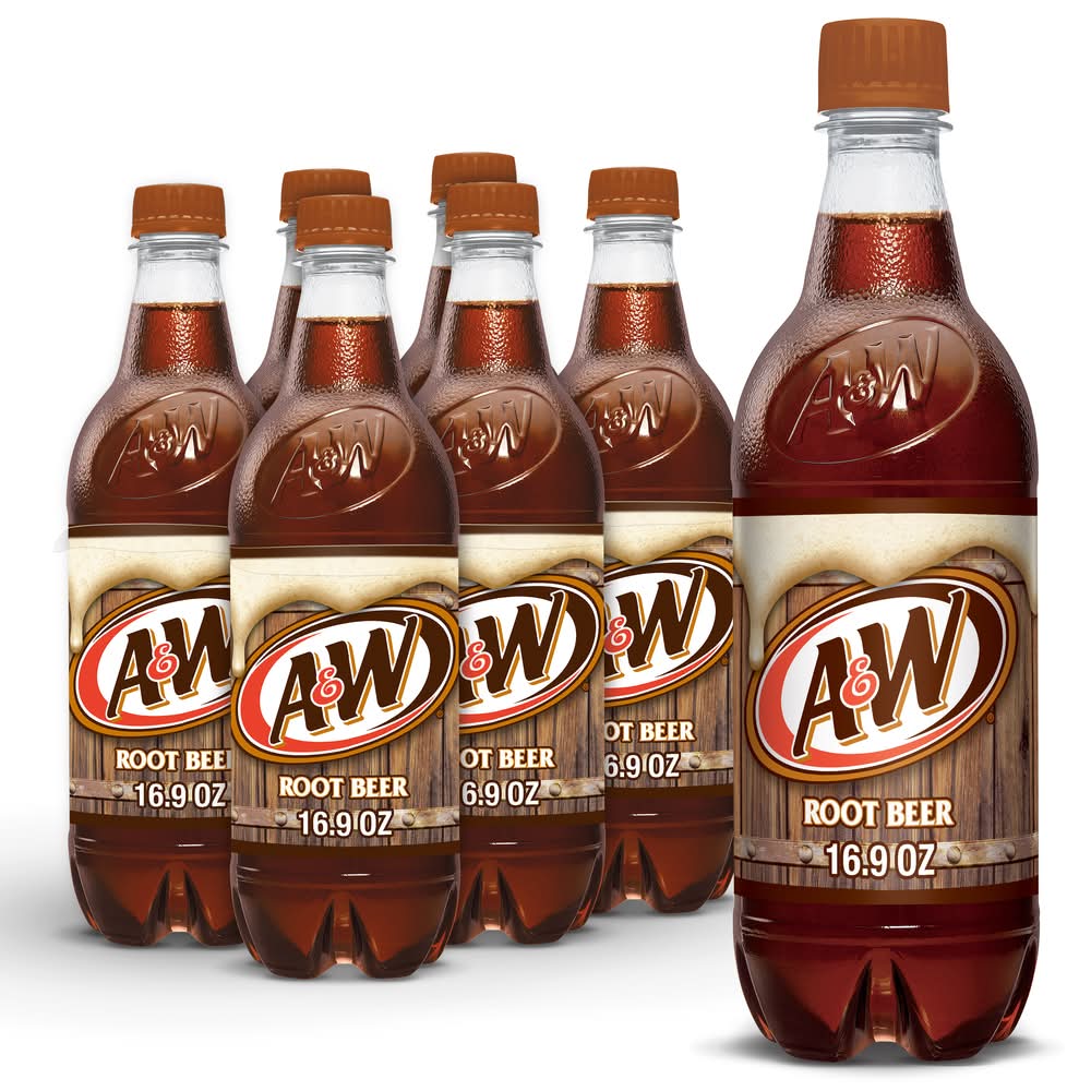 A&W Root Beer Soda (6 x 16.9 fl oz)