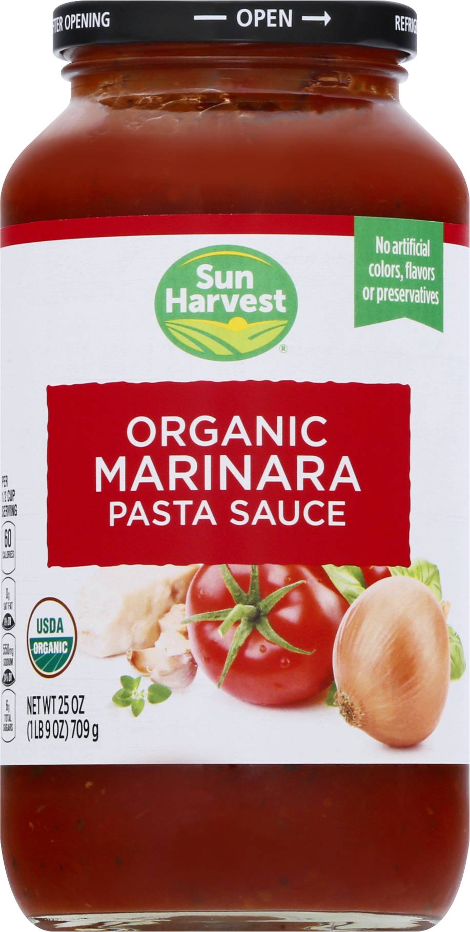 Sun Harvest Organic Marinara Pasta Sauce (25 oz)